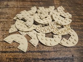lego 18646 lot de 22 pièces Tan Plate, Round Half 3 x 6