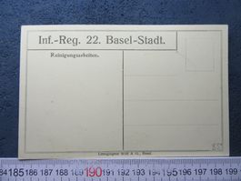 BASEL INF.-REG 22, BASEL-STADT LITHO BS AK MILITÄR ARMEE