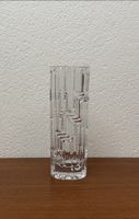 Vintage Kristallglas Vase massive Glas Blumenvase 60er 70er