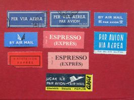 11 Express- und Flugpostkleber