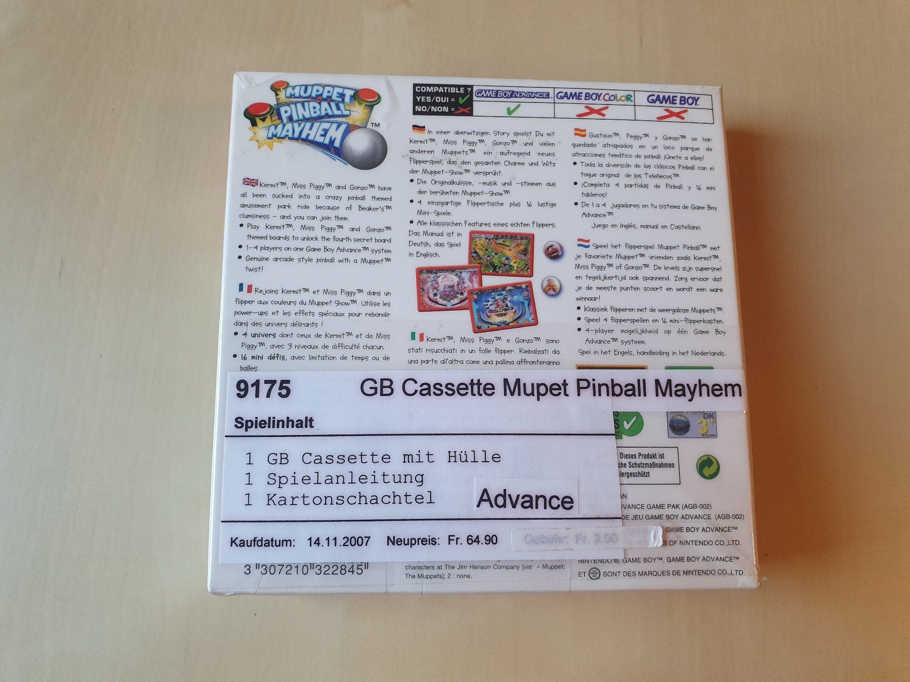 Nintendo Giochi: Muppet Pinball Mayhem – Usato da Stansstad venduto da collectorsshop 1
