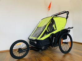 3in1 Fahrradanhänger Kinderwagen & Jogger Gelb/Schwarz NEU