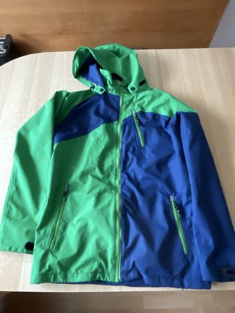 Regenjacke Rukka grün blau Grösse 176 guter Zustand