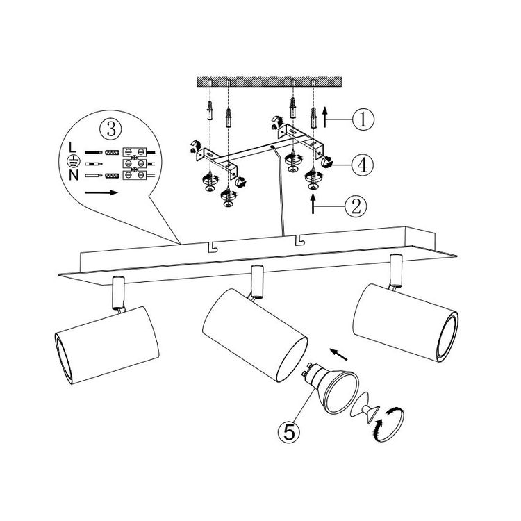 Lampes: Deckenleuchte, Weiss, 3 Spots – Neuf (Voir description) à Kreuzlingen par Smart-Light 3