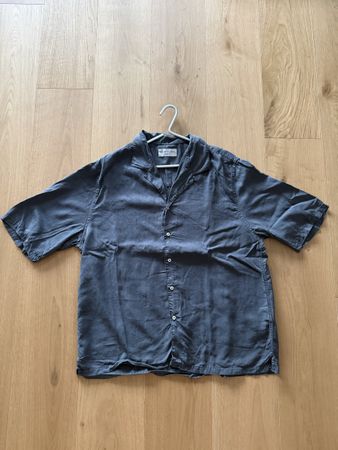 Officine Générale Hemd Shirt Kurzarm Chemise Grau, Gr. XL