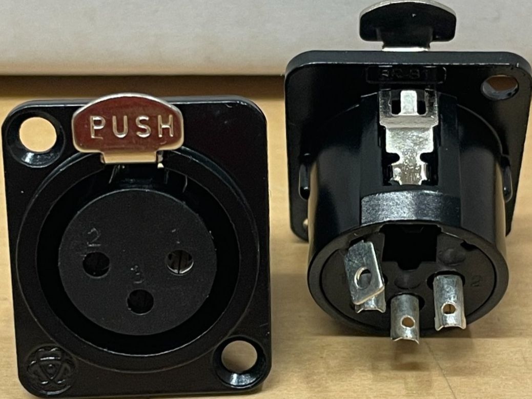 Kabel: 2er Set XLR Einbaubuchse 3pol schwarz    (A138) – Neu (gemäss Beschreibung) aus Däniken SO von Profog1 2