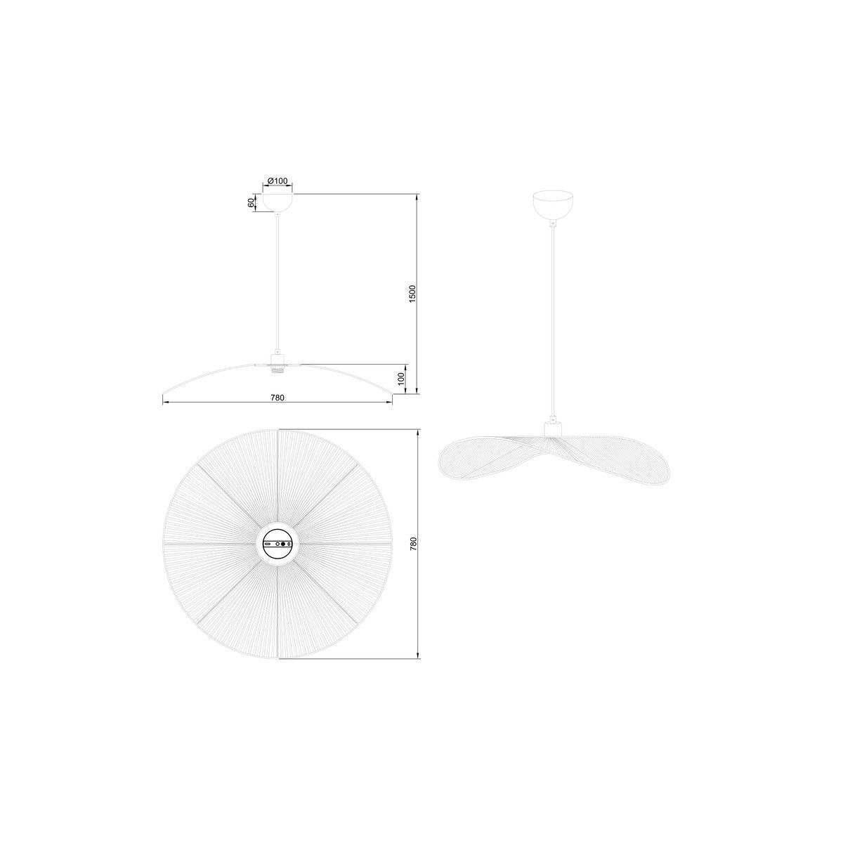 Kronleuchter & Deckenlampen: Pendelleuchte, Höhe anpassbar, 78 cm Ø – Neu (gemäss Beschreibung) aus Kreuzlingen von Smart-Light 7