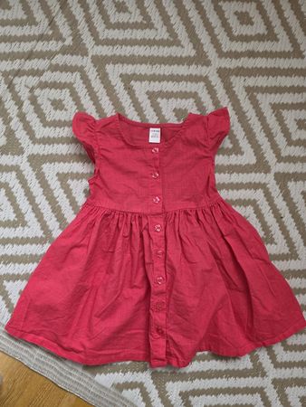 Sommerliches Kinderkleid in Rot, Grösse 86/92, Top Zustand