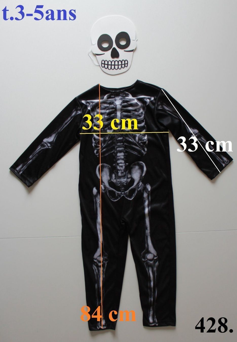 Costumi: Costume squelette / Skelett t. 3 - 5 ans – Usato da Peseux venduto da CoolShoping 1