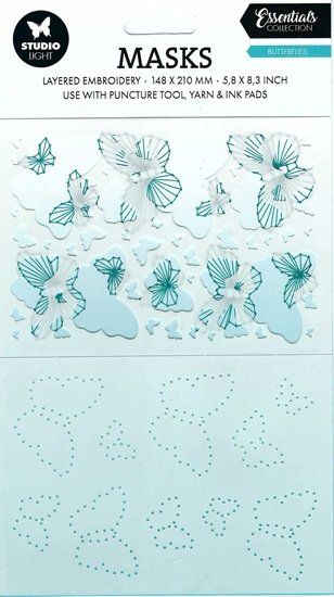 Schablonen: Studio Light Essentials Puncture Tool Mask Butterflies – Neu und originalverpackt aus Schlatt TG von mavo85