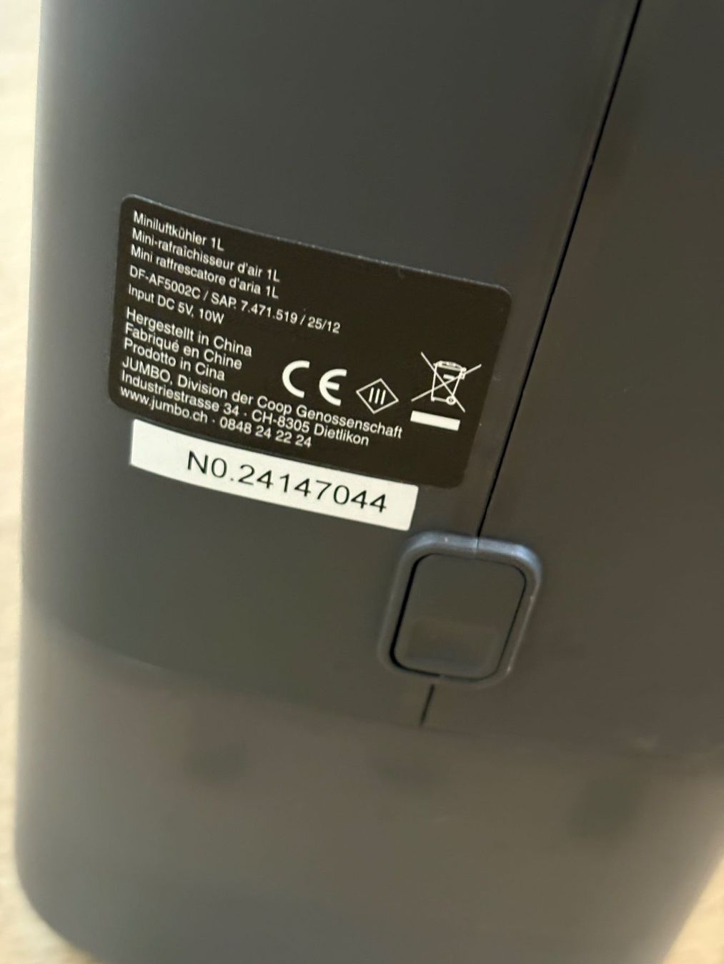 Condizionatori: Ayce - Luftkühler 1 l, neuwertig - einmal gebraucht – Usato da Lausen venduto da Zotty1 1