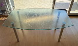 Wunderschöner Bubble Glas Tisch in Schiffsform