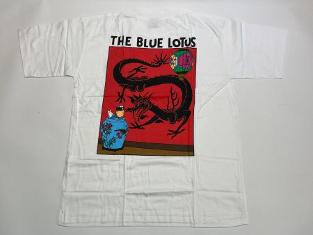 Vintage 90s T-Shirt Tintin Double Print New Under Blister M