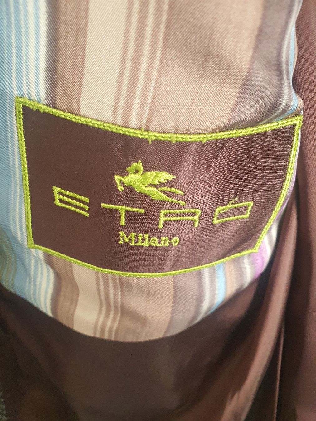Etro Manteaux: Etro Milano Wool Coat Herringbone Pattern Size 52 – D'occasion à Genève par gvokiii 2