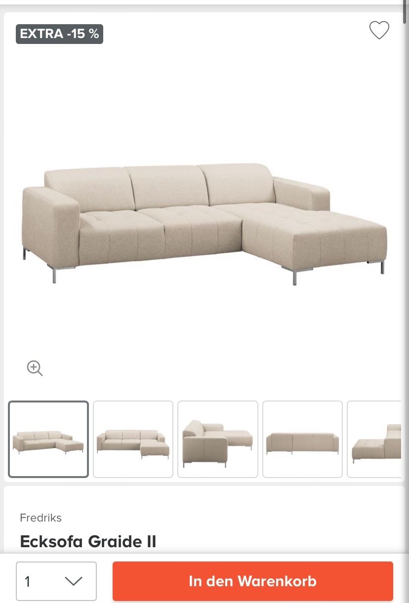 Divani: Ecksofa Graide ll – Usato da Haldenstein venduto da Gigathlon4 2