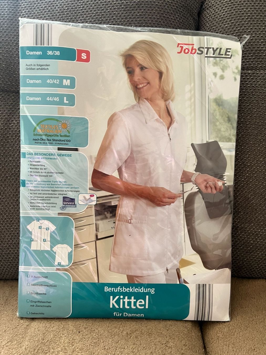 Uniformen: 3 Neuer weisser Berufs-Kittel grosse S – Neu und originalverpackt aus Herisau von vlada1303