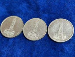3 x fünf Reichsmark 1935