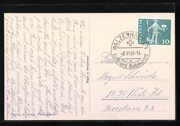 Cartoline postali: Walzenhausen-Platz, Kloster Grimenstein – Usato da Berlin venduto da bartko-reher 1