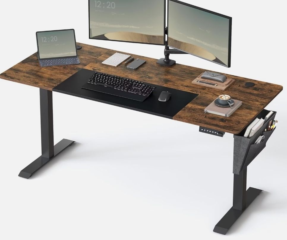 Scrivanie: Electric Standing Desk Rustic Wood Finish - Sit/Stand – Usato da Lenzburg venduto da Istvanl85