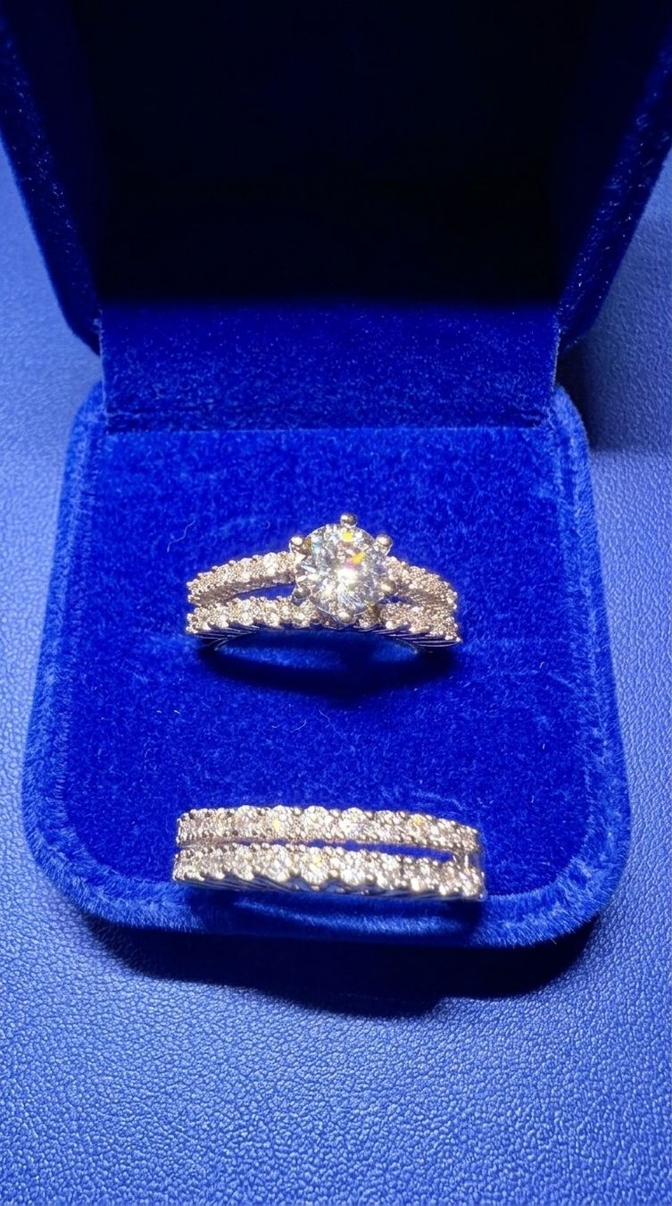 Bagues: Bague multiple zircones argenté taille 54 – Neuf avec emballage d'origine à St-Maurice par Sandrinette123