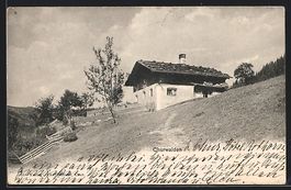 AK Churwalden, Blick auf ein Alpenhaus