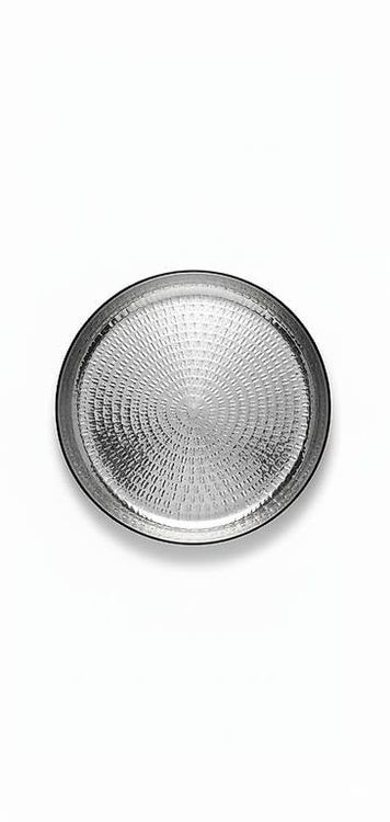 Plateau Decoratif Rond Bois: Plateau Service Ronde Blanc Et Doré
