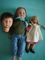 2 x HEIDI OTT PUPPE, 1 KÄTHE KRUSE PUPPE KOPF