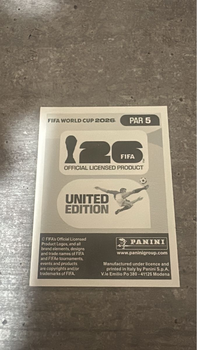 Panini Carte collezionabili: PAR 5 , FIFA WORLD CUP 2026 – Nuovo (secondo la descrizione) da Frauenfeld venduto da 1PegPeg1 1