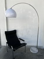 Vintage Bogenlampe Marmor Plexiglas