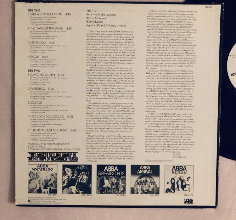 Schallplatten: ABBA Rarität 70iger Original Promotion Vinyl 1978 – Gebraucht aus Wettingen von ABBA-Retro 2