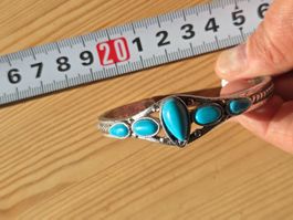 Armreif, türkis, Modeschmuck