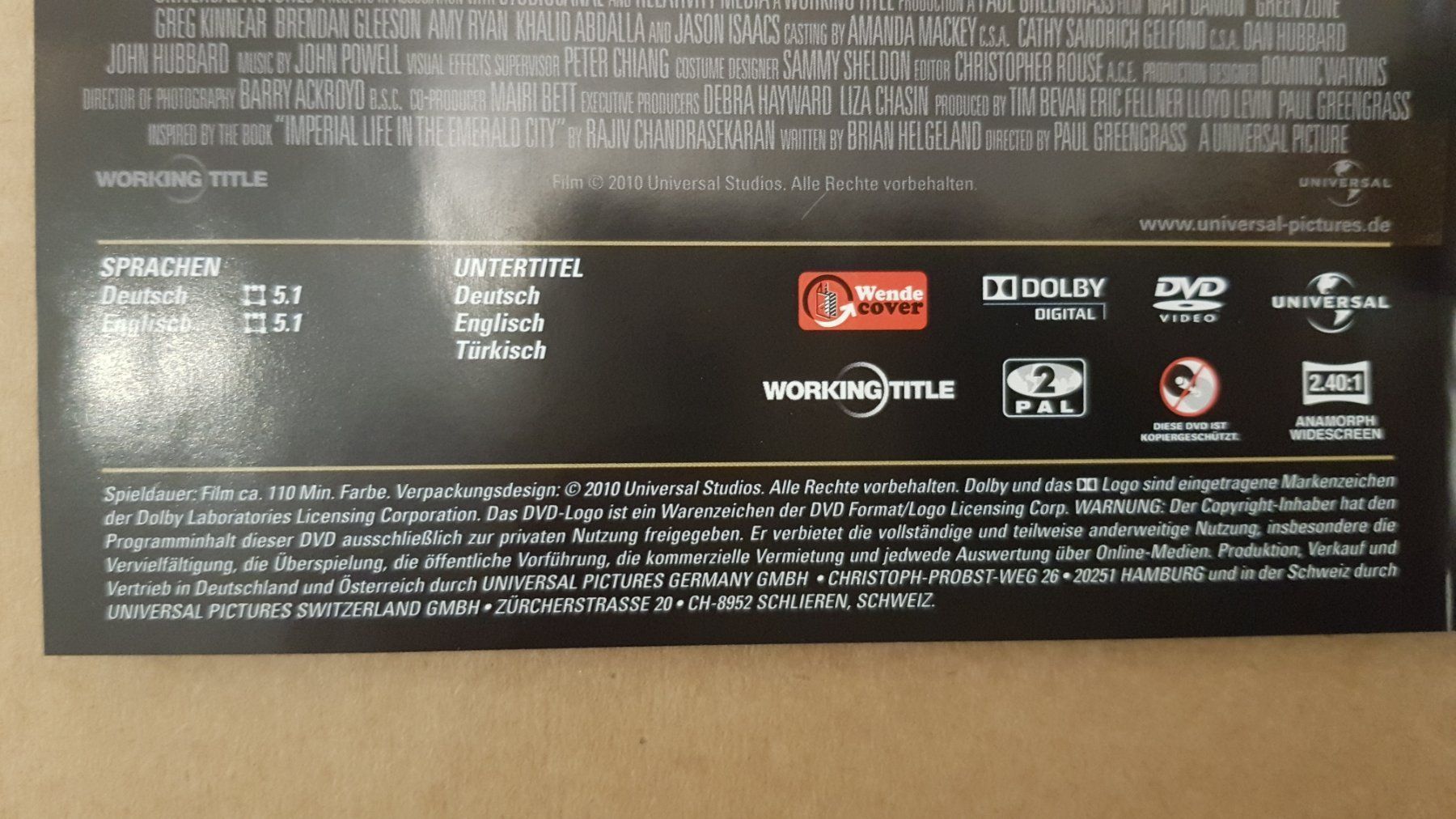 Tutti i DVDs: DVD Grenz Zone / Matt Damon – Usato da Oetwil am See venduto da fineli2 1