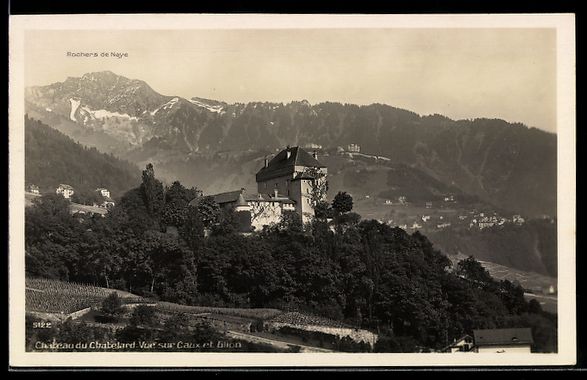Cartoline postali: AK Châtelard, Château du Châtelard, Vue sur Caux et Glion – Usato da Berlin venduto da bartko-reher