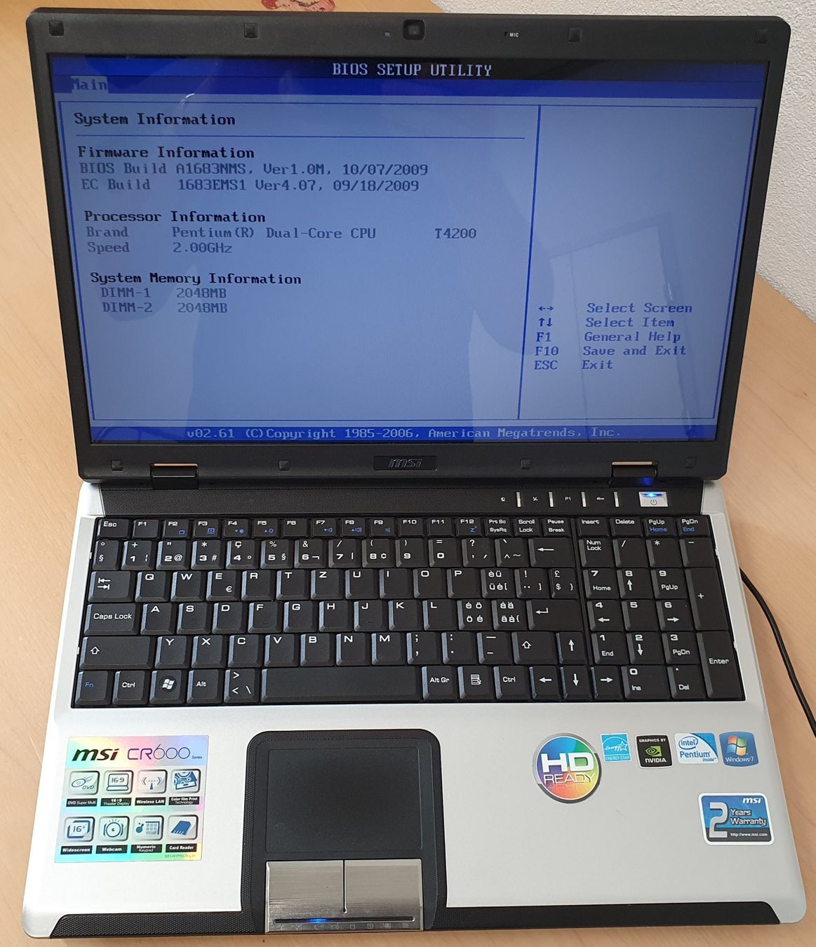 MSI Notebooks: MSI CR600, Akku defekt, mit Netzteil – Gebraucht aus Elgg von computerbrocki
