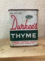 Vintage Durkee’s Thyme Gewürzdose/ Büchse / Dose