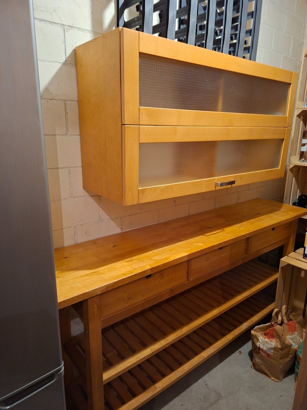Ikea Credenze: Ikea Küchenmöbel Hängeschrank & Buffet, Sideboard, Buche – Usato da Ottoberg venduto da Patric650920 1