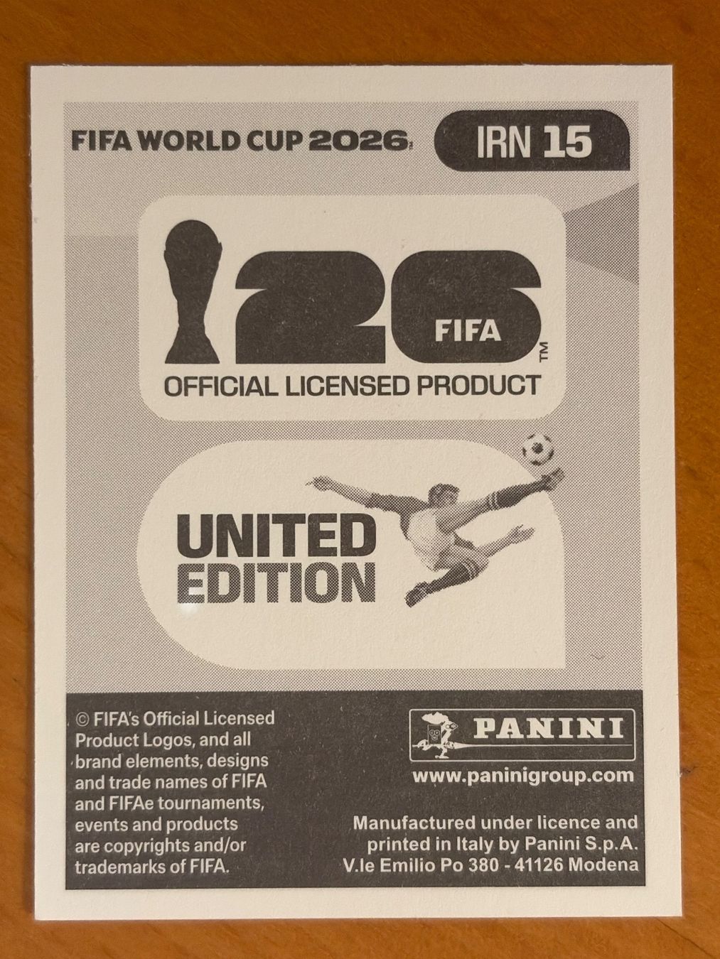 Panini Carte collezionabili: Panini IRN15 – Nuovo (secondo la descrizione) da Susten venduto da Rechnun 1