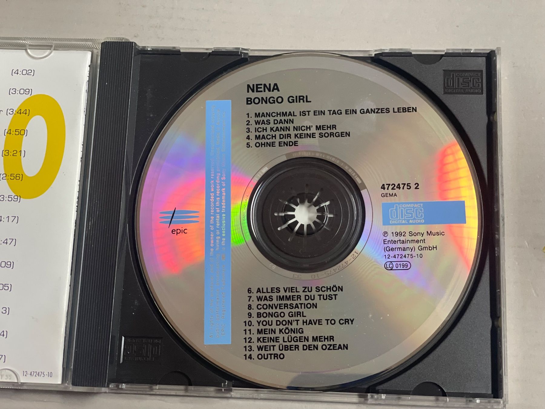 CD: Nena-Bongo Girl – Usato da Muri b. Bern venduto da AdidasCollector 2