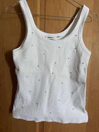 Glitzer Top weiss Sandro 