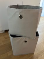 Aufbewahrungsboxen Stoff grau 2 Stück