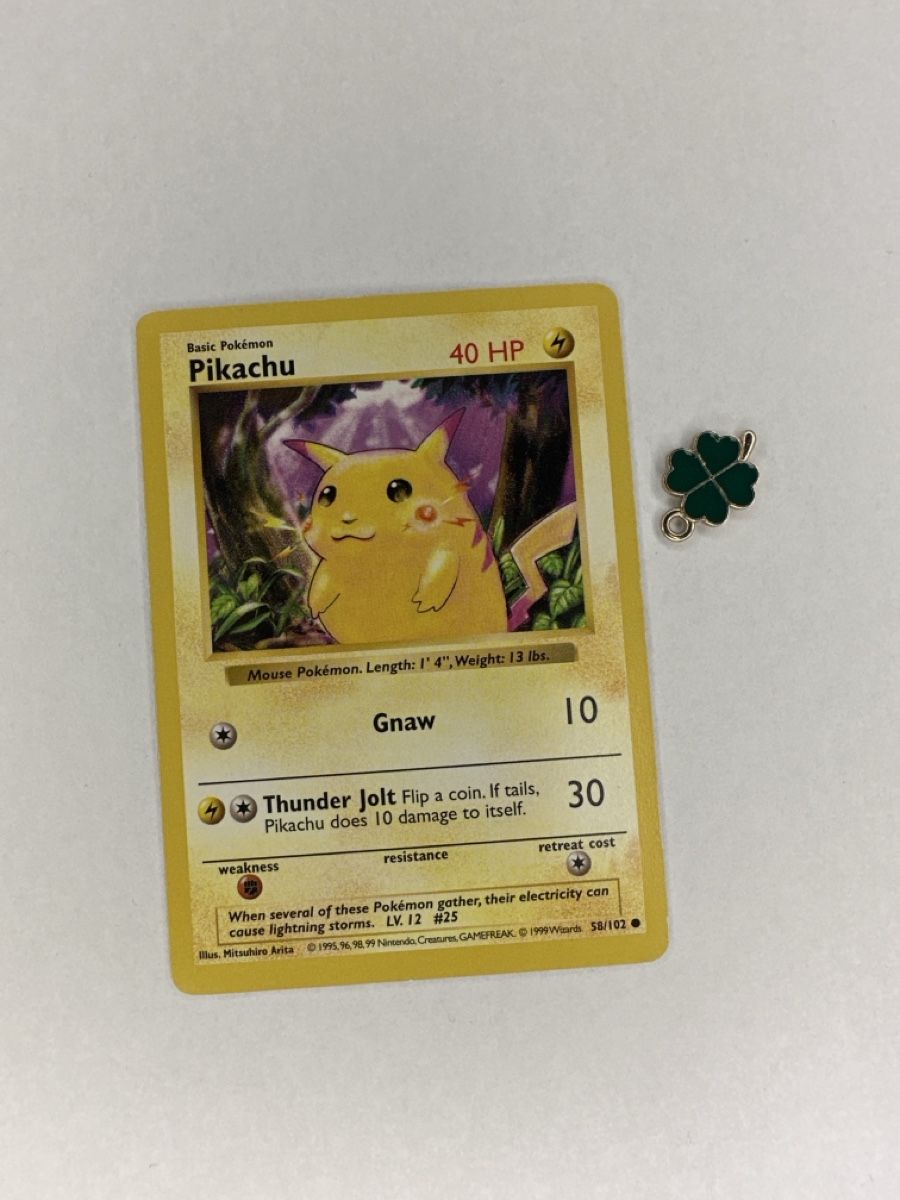 Pokémon Carte collezionabili: Pikachu 58/102 RED CHEEKS Shadowless Base Set EN – Usato da Uster venduto da Neonschwarz