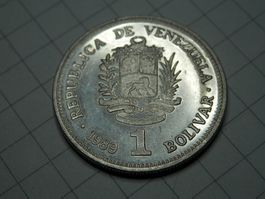 Venezuela 1 Bolivar, 1989