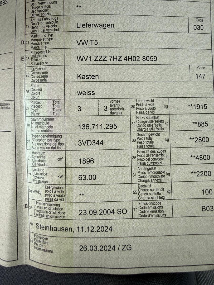 VW Nutzfahrzeuge: VW Transporter T5 1.9 TDI – Gebraucht aus Holzhäusern ZG von jet_power 6