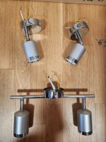 4er LED Deckenstrahler Set silber/chrom drehbar schwenkbar