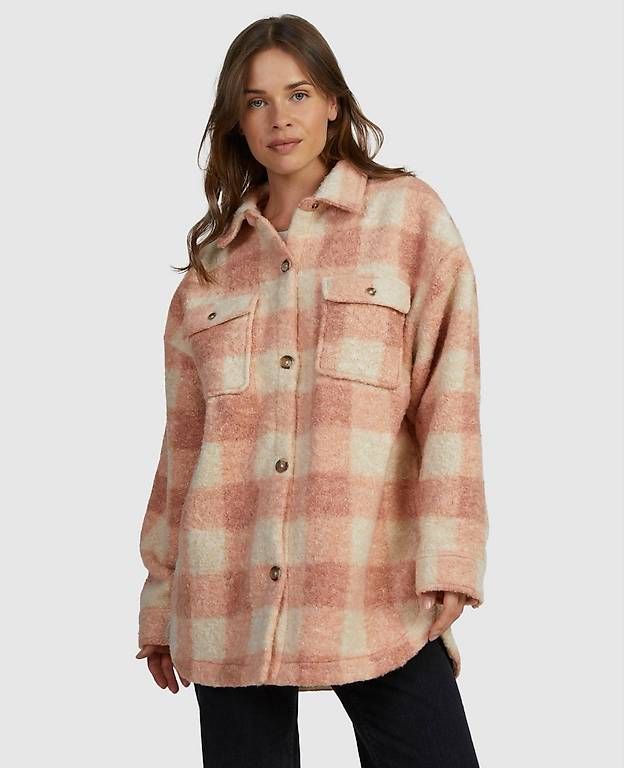 Giacche: Roxy Oversize-Hemdjacke  Rosa/Creme  Grösse S – Usato da Zug venduto da julialbi 4
