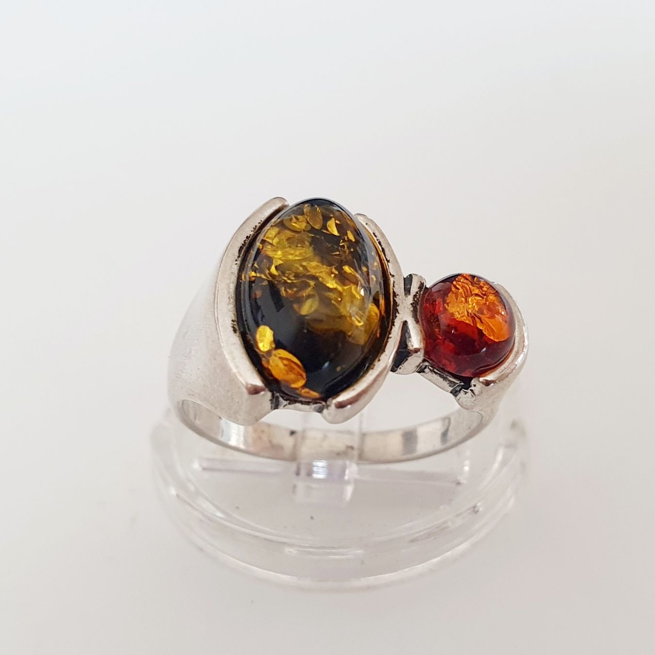 Anelli: Bernstein Ring Silber 925, Vintage Design, Gr 18,3mm  – Usato da Kreuzlingen venduto da Wunderkiste123
