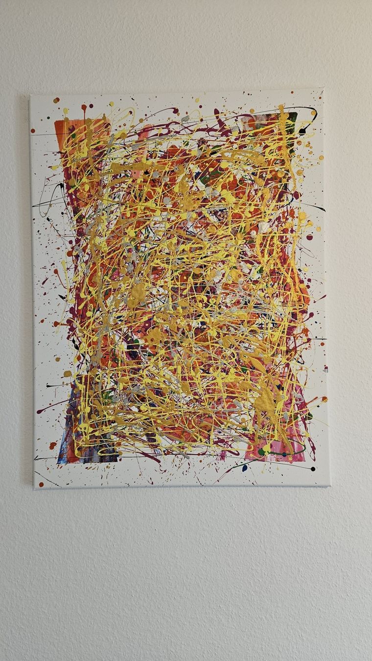 Tableaux: Tableau abstrait unique, explosion de couleurs vives! – Neuf (Voir description) à Le Locle par fab_c9hh