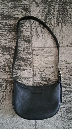 Sac à main David Jones noir cuir en bon état f