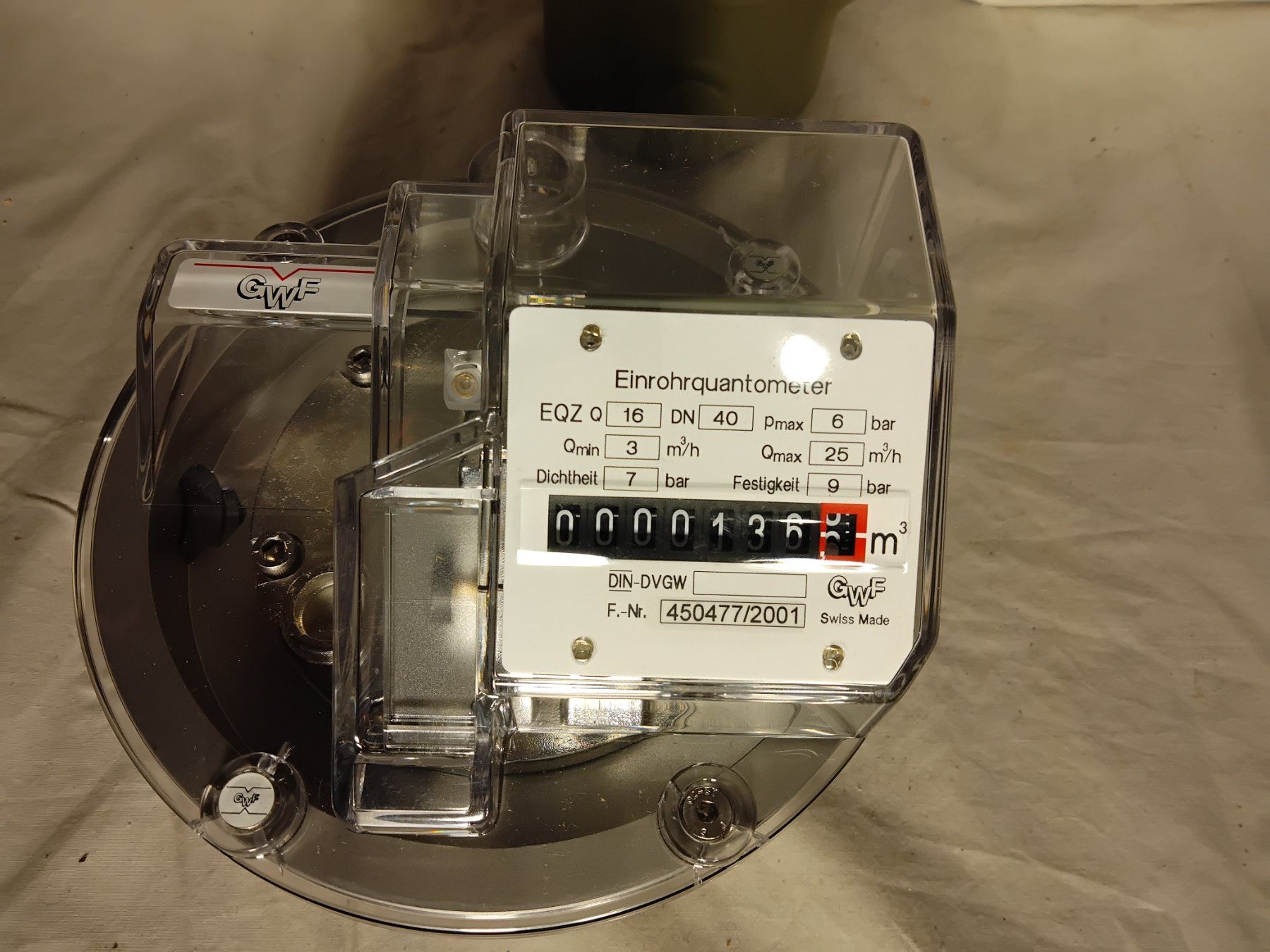 Messen: Gaszähler GWF Luzern Einrohrquantometer – Gebraucht aus Nuglar von lampa-radio