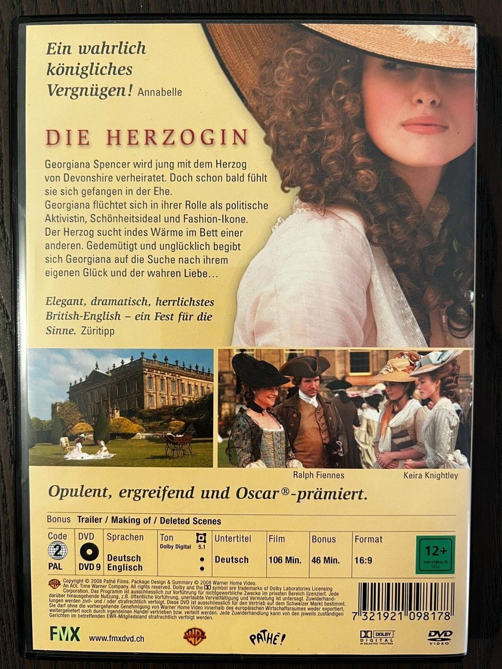 Tutti i DVDs: Die Herzogin – Usato da Zürich venduto da FilmFreunde 1
